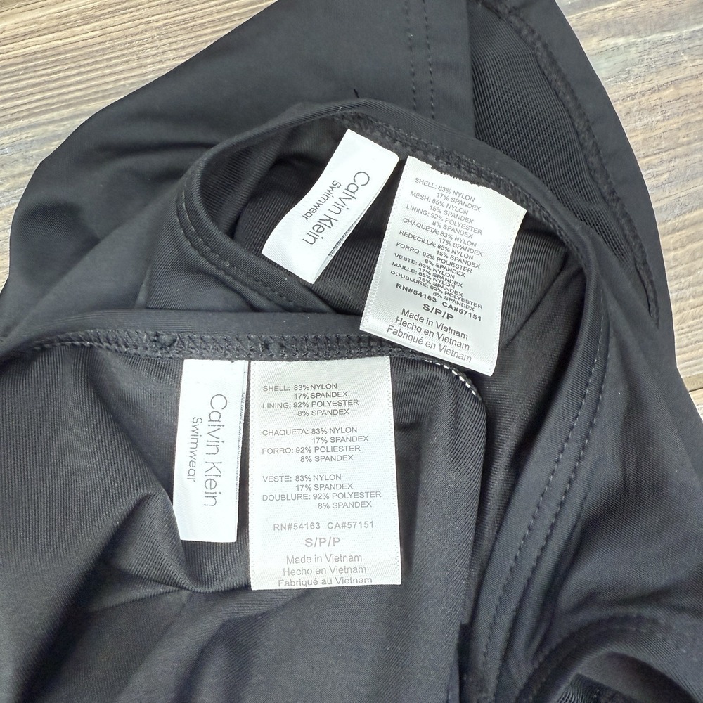 Calvin Klein Women Tankini Swimsuit Top‎ & Bottom Black Size Small NWT $126 - Picture 10 of 10